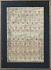 Framed Mounted Early Persian Textile