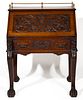 LATE VICTORIAN AMERICAN OR EUROPEAN CARVED MAHOGANY DESK,