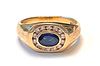 Sapphire and Diamond 14K Gold Ring