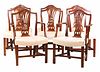 Eight George III Mahogany Shield Back Dining Chairs