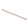 18k Gold Pink Sapphire Diamond Bracelet 