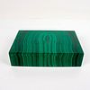 Vintage Mineral Malachite Silky Green Box