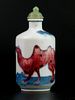 Chinese Blue and White and Underglaze Red Porcelain Snuff Bottle. 中国青花和釉里红瓷器鼻烟壶