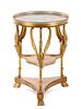 French Empire Style Marble & Gilt Bronze Gueridon