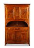 French Provincial Burled Wood Buffet Deux Corps