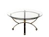 Small Modernist Chrome & Glass Coffee Table