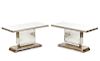 Pair, Mirrored Art Deco Style Low Accent Tables