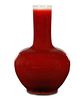 Large Chinese Sang de Beouf Glazed Bottle Vase