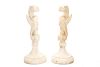 Pair, White Neoclassical Style Console Table Bases
