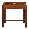 Campaign Style Mahogany Tray on Stand Lamp Table