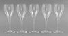 Baccarat Crystal White Wine Glasses, 5