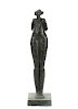 American, "Standing Tall Woman", Bronze Sculpture