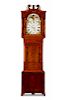 Fine English Mahogany Case Clock with Painted Dial