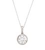 Ladies 14k White Gold & Diamond Pendant Necklace