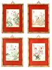 Series of 4 Chinese Porcelain Plaques, Marked