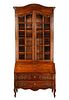 19th C. French Provincial Carved Walnut Secretaire
