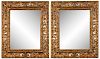 Pair Italian Baroque Style Acanthine Gilt Mirrors