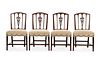 Set of Four Sheraton Style Mahogany Chairs