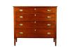 Sheraton Style Cherry Stained Four Drawer Chest