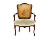 Louis XV Style Carved Needlepoint Fauteuil Chair