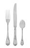 A French Silver-Plate Flatware Service, Christofle, Paris, 20th Century, Marly pattern, comprising 3 dinner knives 3 dinner fork