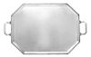 An English Silver Two-Handled Tray, Mappin & Webb, Sheffield, 1933, rectangular with cut-corners and applied egg-and-dart border