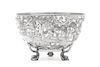 * An Irish Silver Centerpiece Bowl, Crichton Brothers, Dublin, 1912, the deep circular bowl pierced and chased with a farm scene