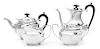 An English Silver Four-Piece Tea and Coffee Set, Robert F. Mosley & Co., Sheffield, 1913, comprising a teapot, coffee pot, cream