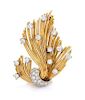 An 18 Karat Yellow Gold, Platinum and Diamond Brooch, Tiffany & Co., 6.60 dwts.