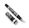 A White Gold and Lacquer Limited Edition George Washington Fountain Pen, Montblanc,