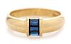 An 18 Karat Yellow Gold and Sapphire Band, Tiffany & Co., 2.80 dwts.