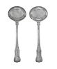 * Two George III Silver Sauce Ladles, Paul Storr, London, 1816, Fiddle Thread Shell pattern, terminals engraved with a mount in
