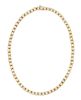 An 18 Karat Yellow Gold and Diamond Line Necklace, 21.00 dwts.
