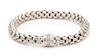 An 18 Karat White Gold and Diamond Bracelet "Flex'It" Bracelet, Fope, 17.90 dwts.