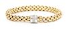 An 18 Karat Yellow Gold and Diamond Bracelet "Flex'It" Bracelet, Fope, 18.40 dwts.