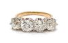 * A Platinum, Rose Gold and Diamond Ring, 3.60 dwts.