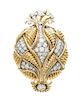 An 18 Karat Yellow Gold, Platinum and Diamond Brooch, Jean Schlumberger for Tiffany & Co., France, 19.80 dwts.