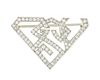 * An Art Deco Platinum and Diamond Monogram Brooch, 2.70 dwts.