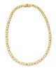 * A Graduated Yellow Gold and Diamond Necklace, 27.70 dwts.