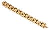 * A Yellow Gold Textured Link Bracelet, 46.60 dwts.