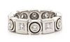 An 18 Karat White Gold and Diamond Eternity Band, Penny Preville, 5.20 dwts.