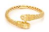 An 18 Karat Yellow Gold, Diamond and Ruby Chimera Bangle Bracelet, Fa Cad'oro, 36.30 dwts.