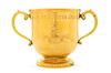 An American Silver-Gilt Two-Handled Trophy Cup of Horse Racing Interest, Tiffany and Co., New York, NY, Circa 1976, with slightl