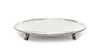 An American Silver Salver, Tiffany & Co., New York, NY, Circa 1950, plain circular form raised on four reeded feet