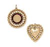 * A Collection of 14 Karat Yellow Gold, Cultured Pearl and Garnet Charm Pendants, 23.30 dwts.