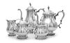 An American Silver Five-Piece Tea and Coffee Set, International Silver Co., Meriden, CT, Mid 20th Century, Prelude pattern, comp
