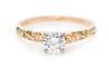 A 14 Rose Gold and Diamond Solitaire Ring, 1.40 dwts.