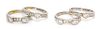 A Collection of 18 Karat White Gold and Diamond Stacking Rings, 10.50 dwts.