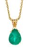 A Yellow Gold and Emerald Pendant, 4.40 dwts.