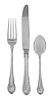 * An American Silver Flatware Service, Lunt Silversmiths, Greenfield, MA, Circa 1950, Modern Victorian pattern, with monogram JH